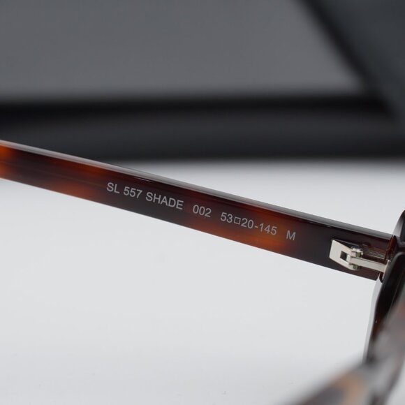 Saint Laurent SL557 SHADE 002 Oval Sunglasses - Havana\\Green